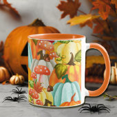 Mug Champignons Citrouille Et Feuilles D'Automne