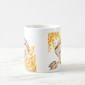 Mug Champignons d'automne, escargots et branches jaune (Centre)