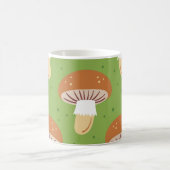 Mug Champignons d'automne : motif sans couture verte. (Centre)