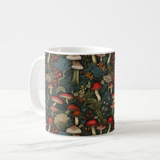Mug Champignons de forêt enchantés : Motif de champign (Devant gauche)