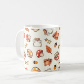 Mug Champignons et animaux de Kawaii - Crème (Devant gauche)
