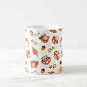 Mug Champignons et animaux de Kawaii - Crème (Centre)