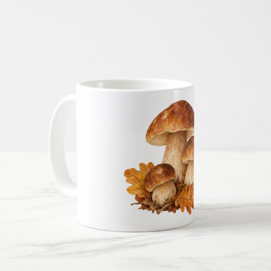 Mug Champignons et feuilles de chêne tombées (Devant gauche)