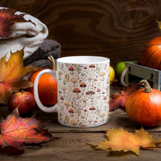 Mug Champignons et fleurs forestières
