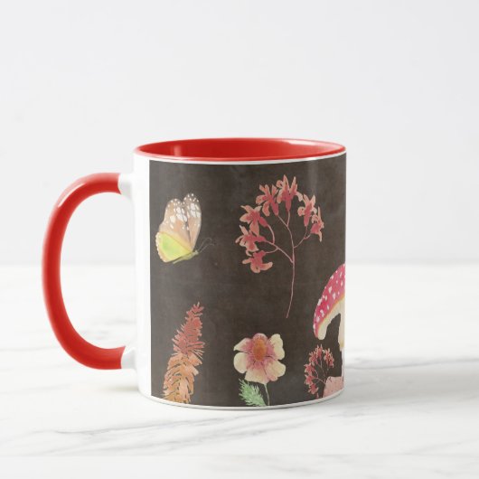 Mug Champignons et fleurs sauvages (Gauche)