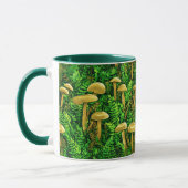 Mug Champignons et fougères sur le sol forestier (Gauche)