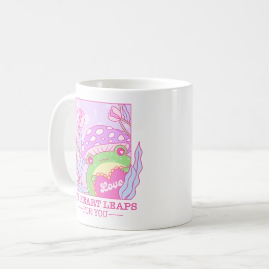 Mug Champignons et grenouilles mignons - My Heart Leap (Devant gauche)
