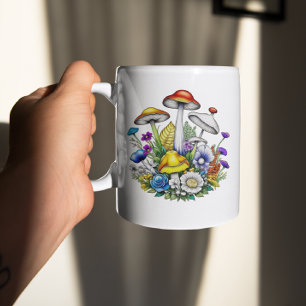Mug Champignons Fleurs Magiques Personnalisés Fantaisi