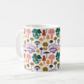 Mug Champignons forestiers. Motif, texture, sac (Devant gauche)