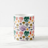 Mug Champignons forestiers. Motif, texture, sac (Centre)