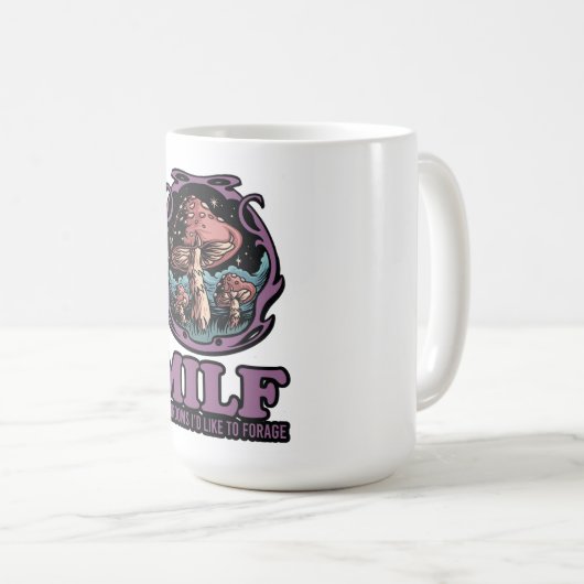 Mug Champignons Milfs J'Aimerais Fourrer, Champignons  (Devant droit)