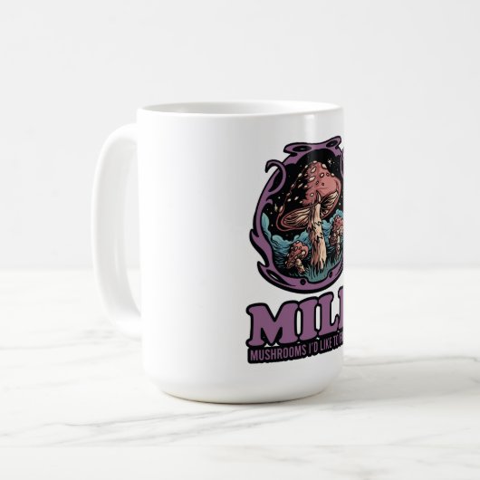 Mug Champignons Milfs J'Aimerais Fourrer, Champignons  (Devant gauche)