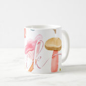 Mug Champignons Pastel Aquarelle (Devant droit)