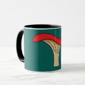 Mug Champignons rouges caricaturés (Devant gauche)