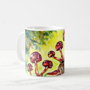 Mug Champignons rouges dans l'aquarelle forestière