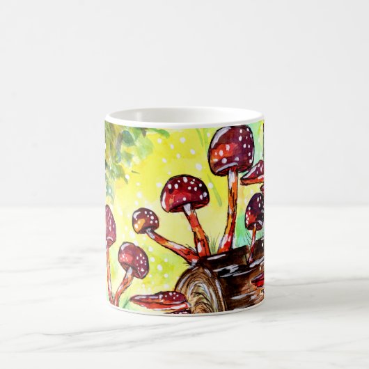 Mug Champignons rouges dans l'aquarelle forestière (Centre)