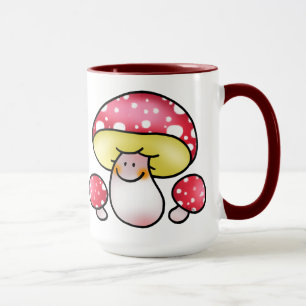 Mug champignons rouges mignons
