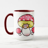 Mug champignons rouges mignons (Gauche)