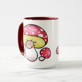 Mug champignons rouges mignons (Devant gauche)