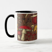Mug Champignons sauvages sur brun (Gauche)