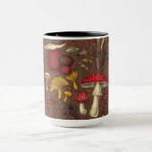 Mug Champignons sauvages sur brun (Centre)