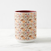 Mug Champignons tirés à la main et fleurs neutres (Centre)