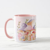 Mug Champignons violets roses mignons Nom d'automne Mu (Gauche)
