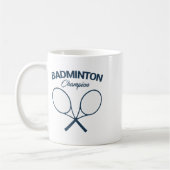 Mug Champion de Badminton I Racket I Shuttle I Badmint (Gauche)