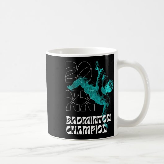 Mug Champion de Badminton Racket Tournament Winne (Droite)