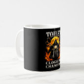 Mug Champion de bouchage de toilettes drôle squelette (Devant gauche)