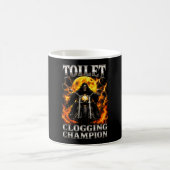 Mug Champion de bouchage de toilettes drôle squelette (Centre)