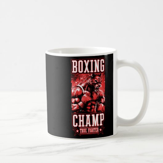 Mug Champion de boxe loup _ Motivation de combattant b (Droite)