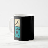 Mug Champion de boxe Silhouette Retro Style Art (Devant gauche)