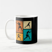 Mug Champion de boxe Silhouette Retro Style Art (Gauche)