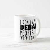 Mug Champion de l'équipe de discussion amusante (Devant droit)