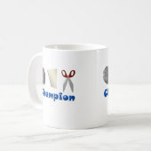 Mug Champion de papier de ciseaux de roche (Devant gauche)