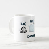 Mug Champion de papier de ciseaux de roche (Devant gauche)