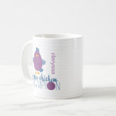 Mug Champion de poule pourpre et bleu (Devant gauche)
