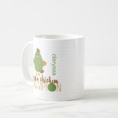 Mug Champion de poulet vert et Brown en fils (Devant gauche)