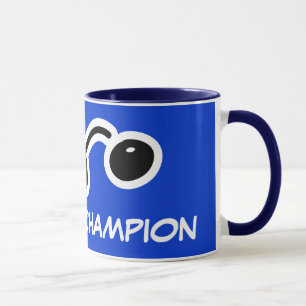 Mug champion de squash pour joueurs et fans.
