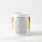 Mug Champion, l'origine, la signification et la crête (Centre)