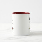 Mug Championnat de bourgogne rouge Boho Floral Bridesm (Centre)