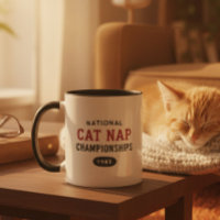 Championnat de sieste de chat rétro drôle humour n