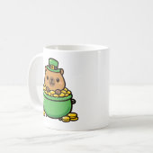 Mug Chanceux Capybara Pot d'Or Drôle de la Saint-Patri (Devant gauche)