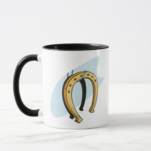 Mug Chanceux Horseshoe Thème Equine (Gauche)