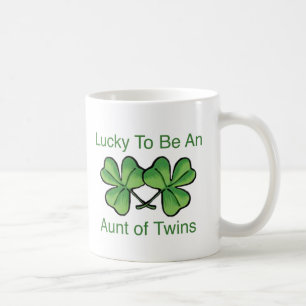 Mug Chanceux pour être tante jumelle