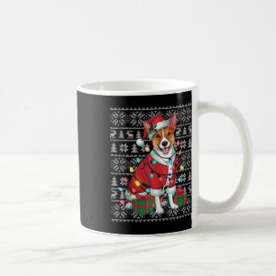 Mug Chandail de Noël Chauffant Père Noël Basenji Chien