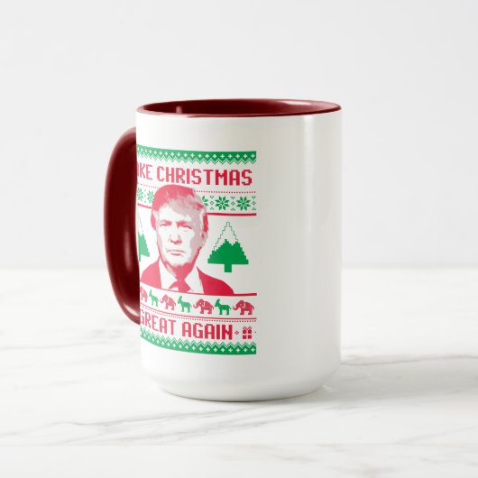 Mug Chandail de Noël d'atout - faites à Noël grand Aga (Devant gauche)