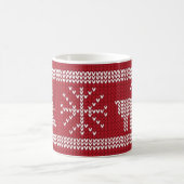 Mug Chandail de Noël Knit Motif Arbre rouge Flocon de (Centre)