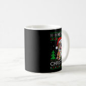Mug Chandail Retro Moche Xmas Style Père Noël Chien Ch (Devant droit)